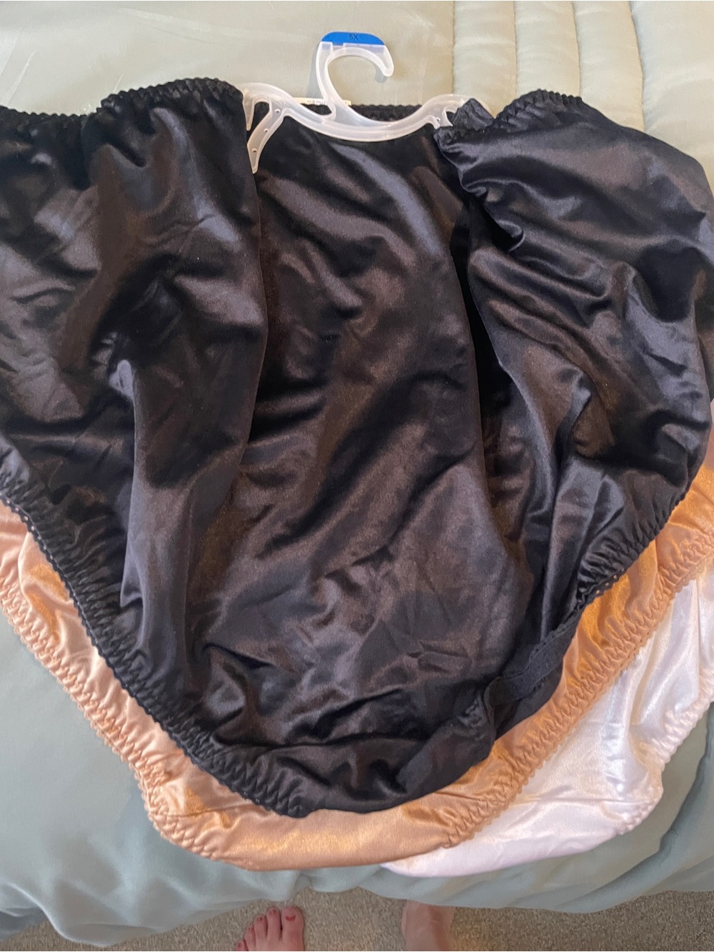 Vanity Fair Satin Light Control Briefs - White + Nude + Black Set size 5XL NWT - Picture 5 of 5